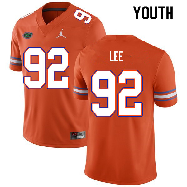 Youth #92 Jalen Lee Florida Gators College Football Jerseys Sale-Orange